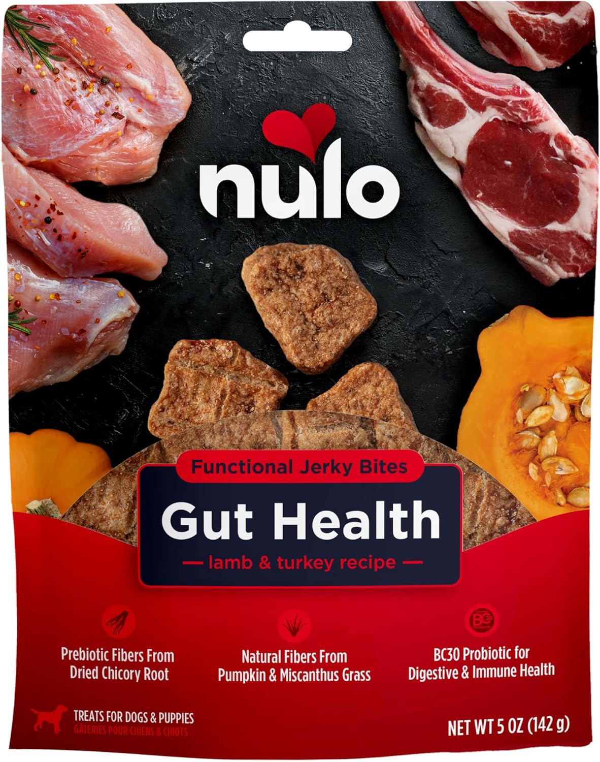 Nulo Funtional Jerky Bites Gut Health Lamb and Turkey Jerky Dog Treats - 5 Oz Default Title