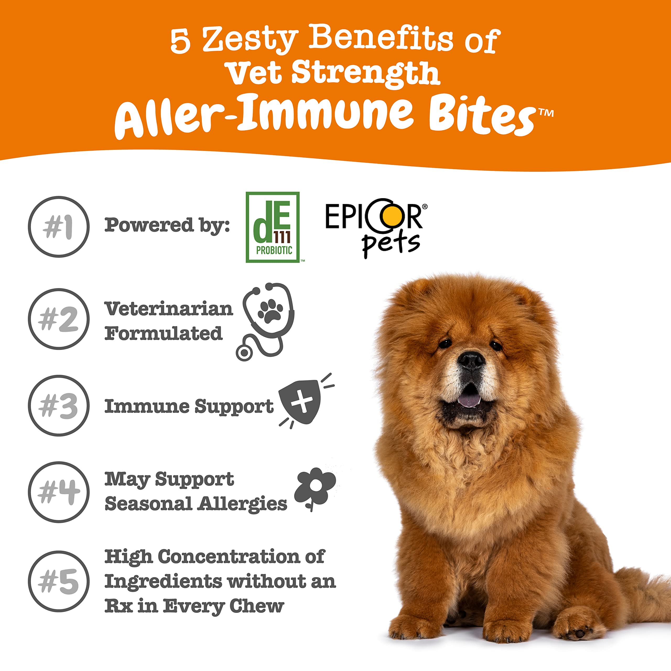 Zesty Paws Aller-Immune Alergy and Immune Support Peanut Butter Flavor Puppy Soft Chew Dog Supplements - 90 Count  