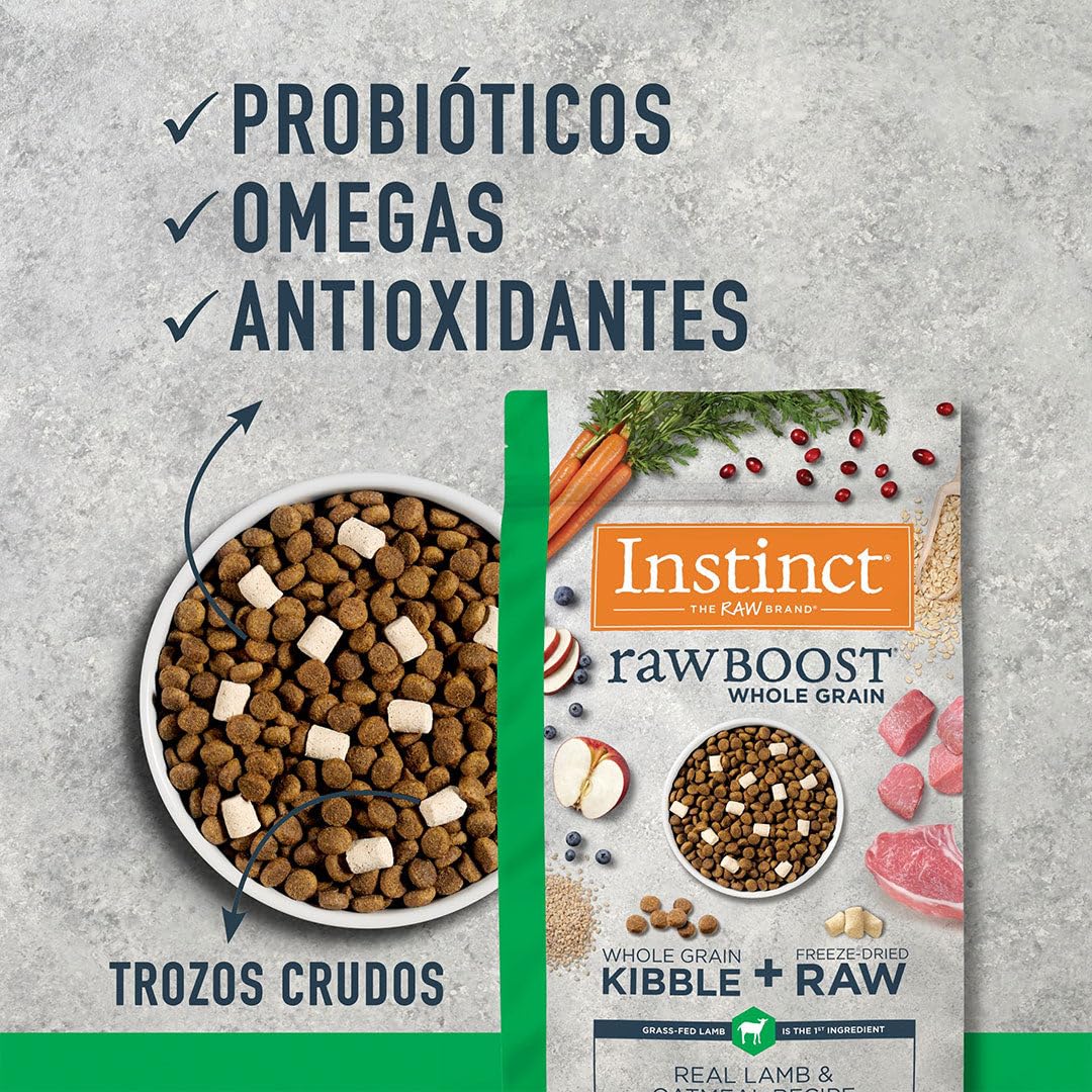 Instinct Raw Boost Whole Grain Lamb and Oatmeal Dry Dog Food- 20 Lbs  