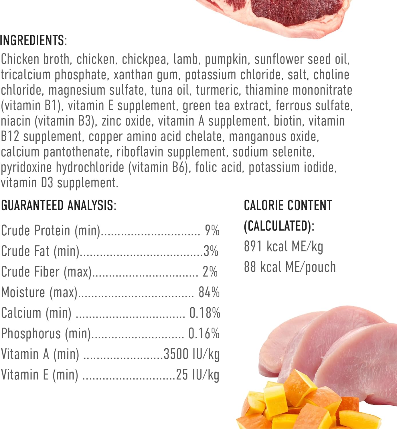 Tiki Dog Senior Mousse Immune Support Chicken Lamb and Pumpkin in Broth Adult Wet Dog Food Pouch - 3.5 Oz - 2 Pack