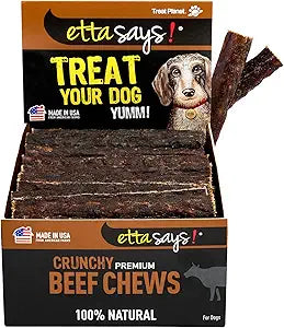 Etta Says High-Protein Buffalo Chews Premium Crunch and Chewy Natural Dog Chews - 4.5 Inches - 36 Count