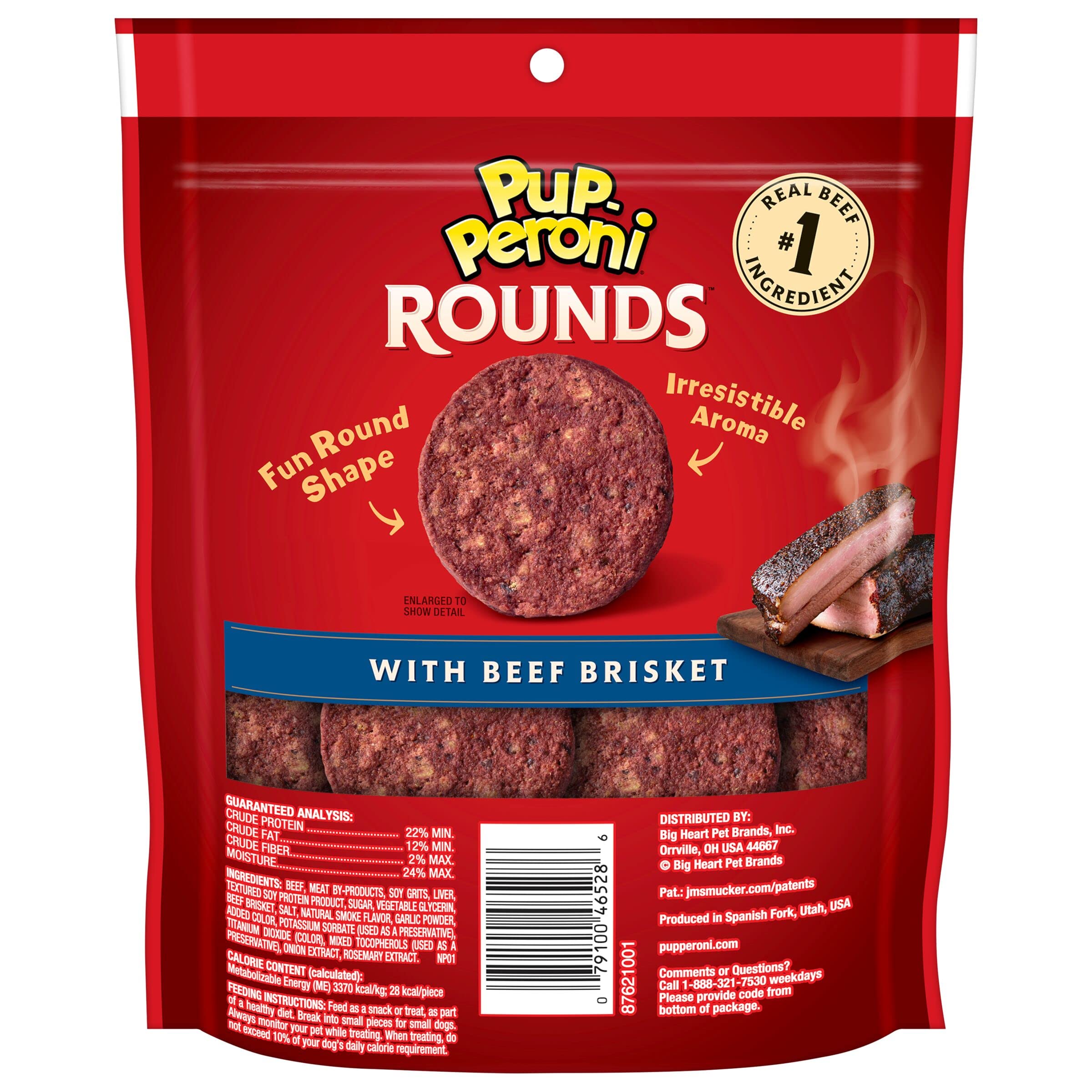 Pup-Peroni Rounds Beef Brisket Soft and Chewy Dog Treats - 5 Oz - Case of 8  