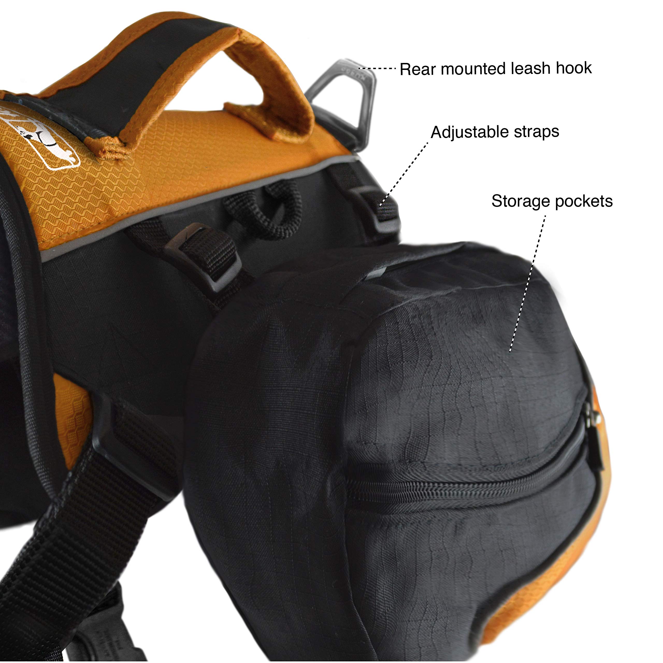 Kurgo Baxter Hiking Reflective Dog Backpack and Harness