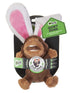 GoDog Silent Squeak Flips Monkey Rabbit Chew Dog Toy with Chew-Guard Tech - Small  