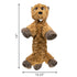 Kong Flopzie Beaver Low-Stuffing and Squeaking Plush Dog Toy - Medium  