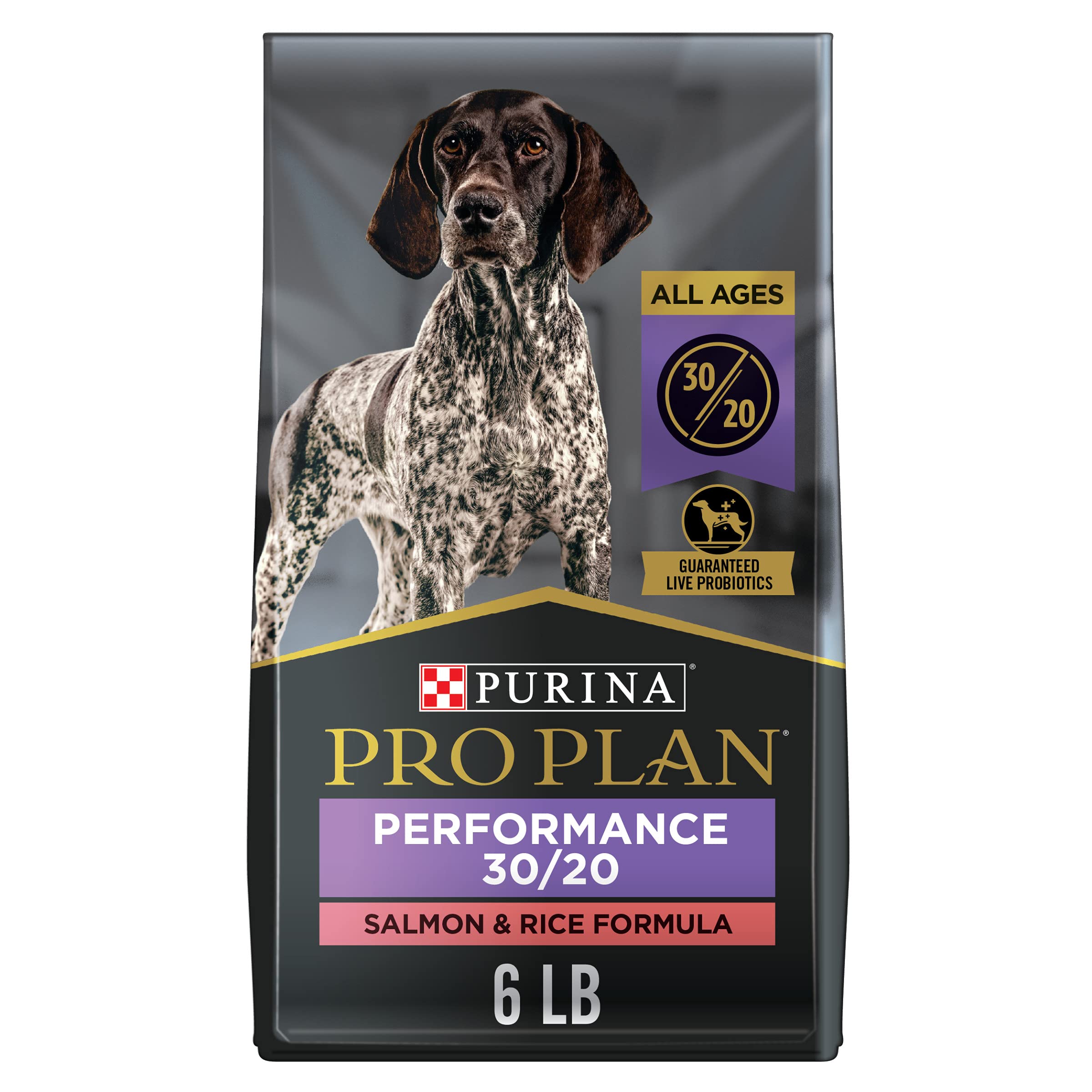 Purina Pro Plan Sport Performance 30/20 Salmon and Rice Dry Dog Food - 6 Lbs - Case of 5  