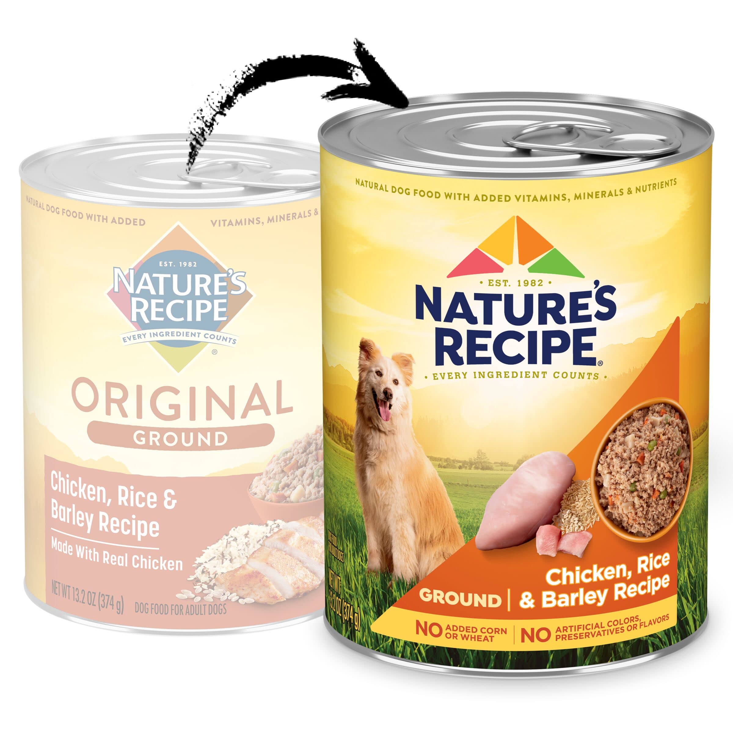 Nature's Recipe Chicken Rice and Barley Canned Dog Food - 13.2 Oz - Case of 12  