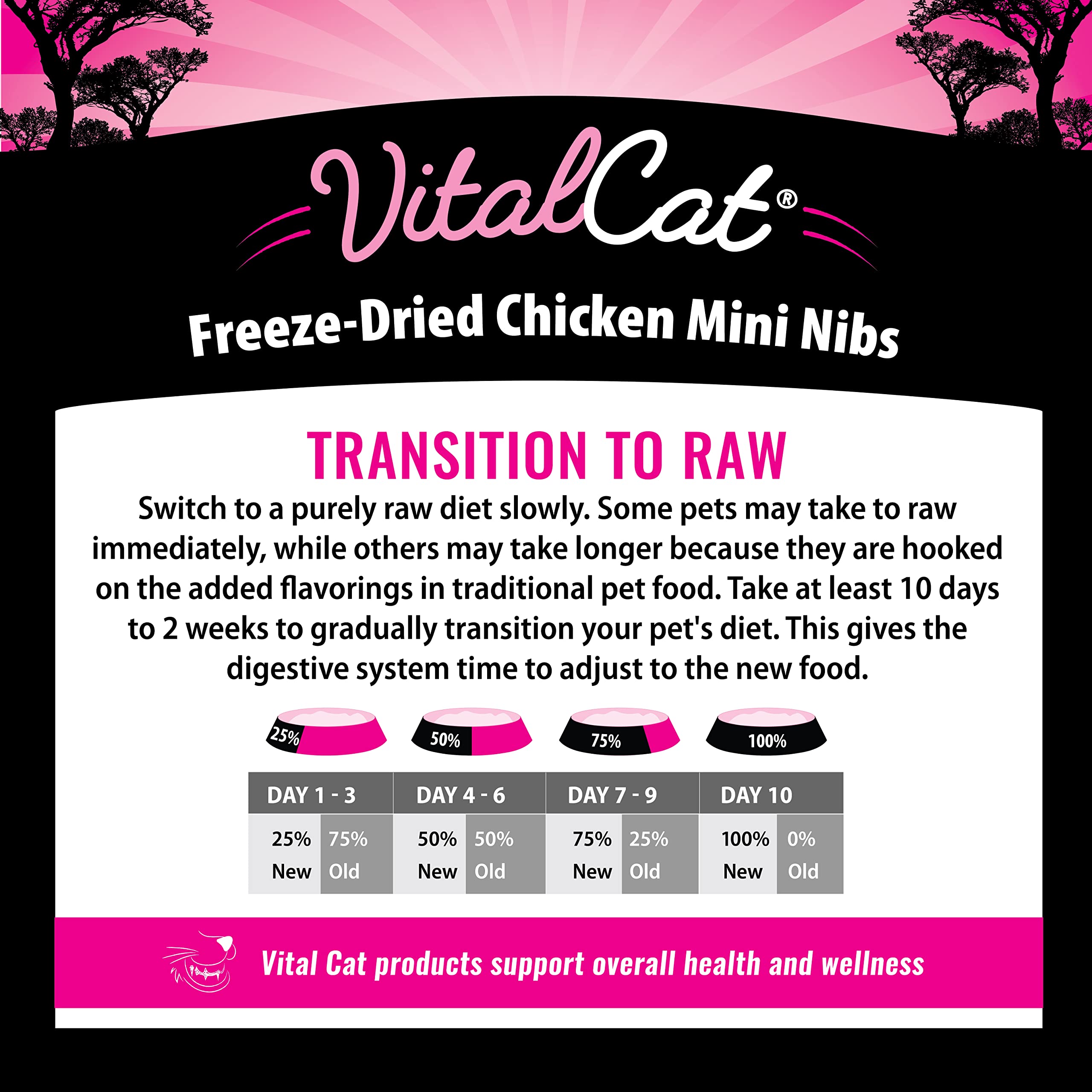 Vital Essential's Grain-Free Chicken Entrée Mini Nibs Freeze-Dried Cat Food - 12 Oz  