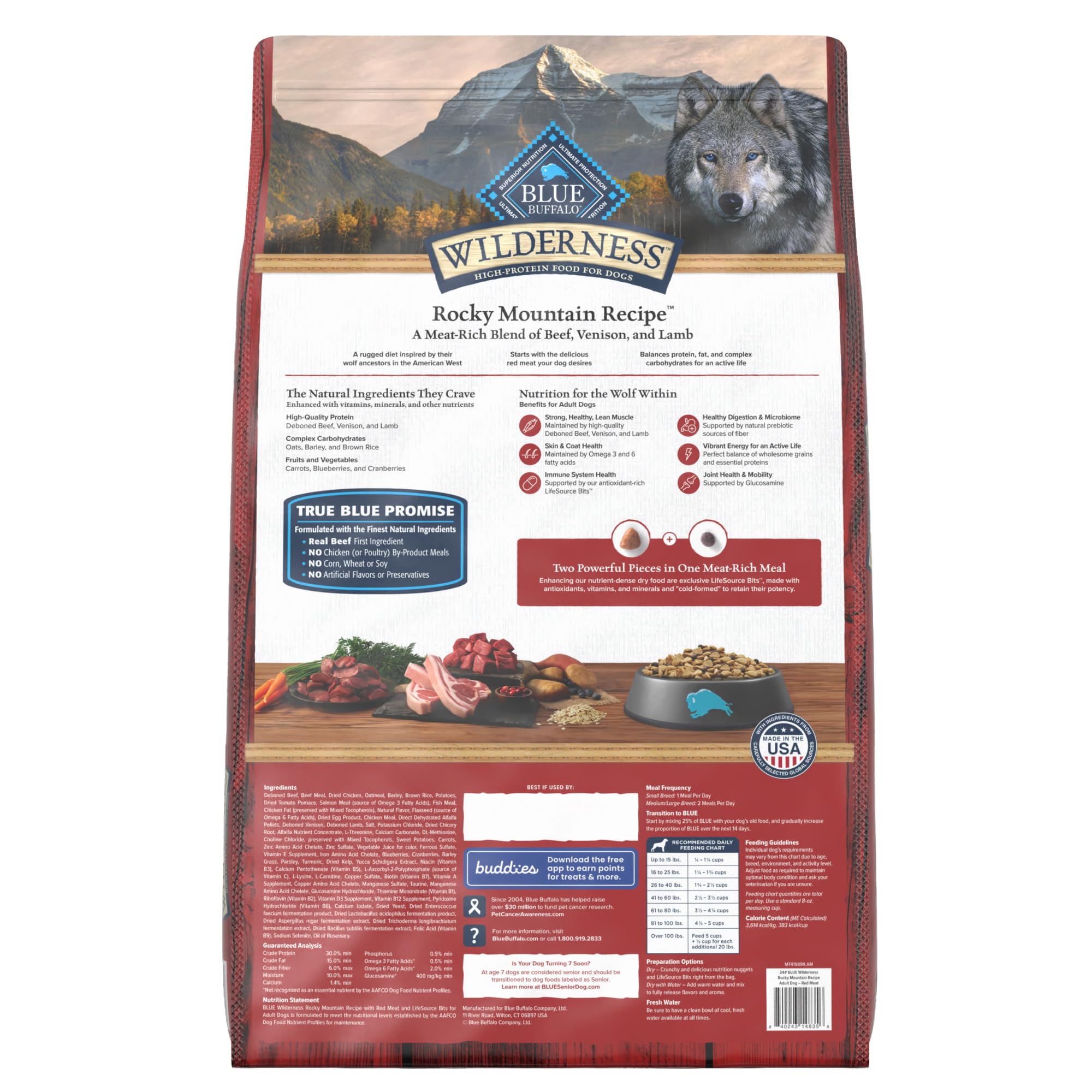 Blue Buffalo Wilderness Rocky Mountain Recipe High-Protein Dry Dog Food - 24 Lbs  