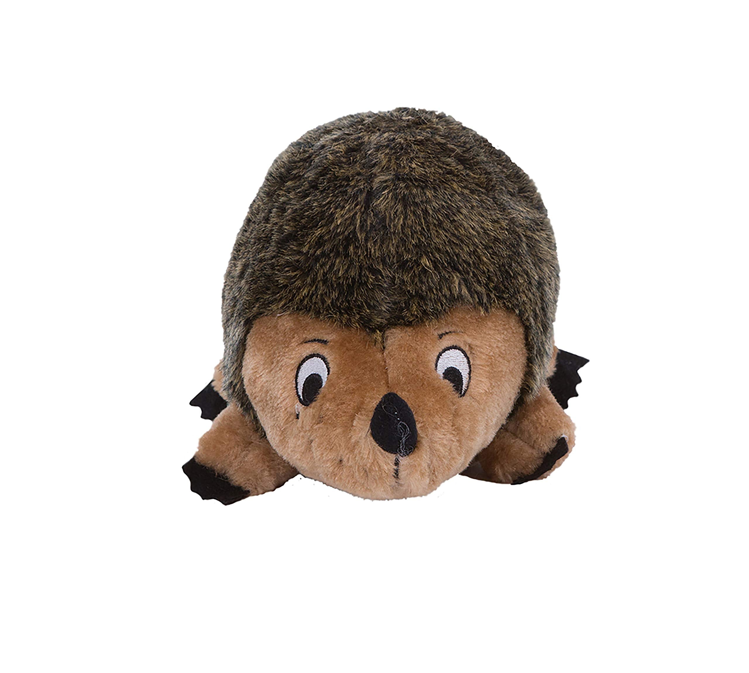 Outward Hound Hedgehogz Squeak and Plush Dog Toy - Brown - Large  