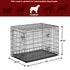 Midwest Lifestages Metal Folding Double Door Dog Crate with Divider - 36" X 24" X 27" Inches  