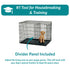 Midwest I-Crate Double Door Metal Folding Dog Crate with Divider Panel - 22" X 13" X 16" Inches  