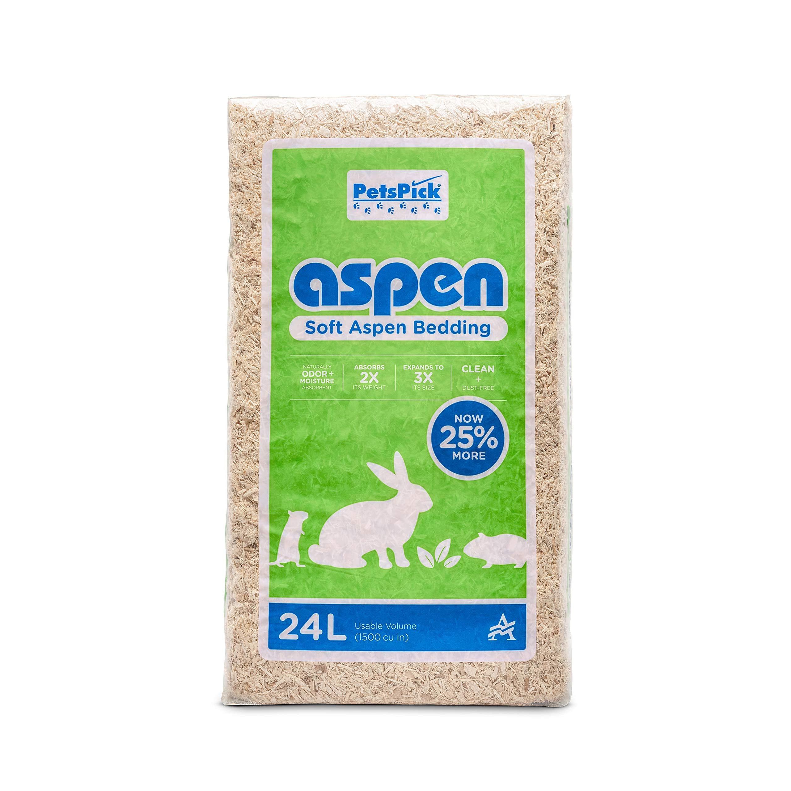 Northeastern Aspen Wood Double Small Animal Bedding - 1,500 Cubic Inches - 6 Pack  
