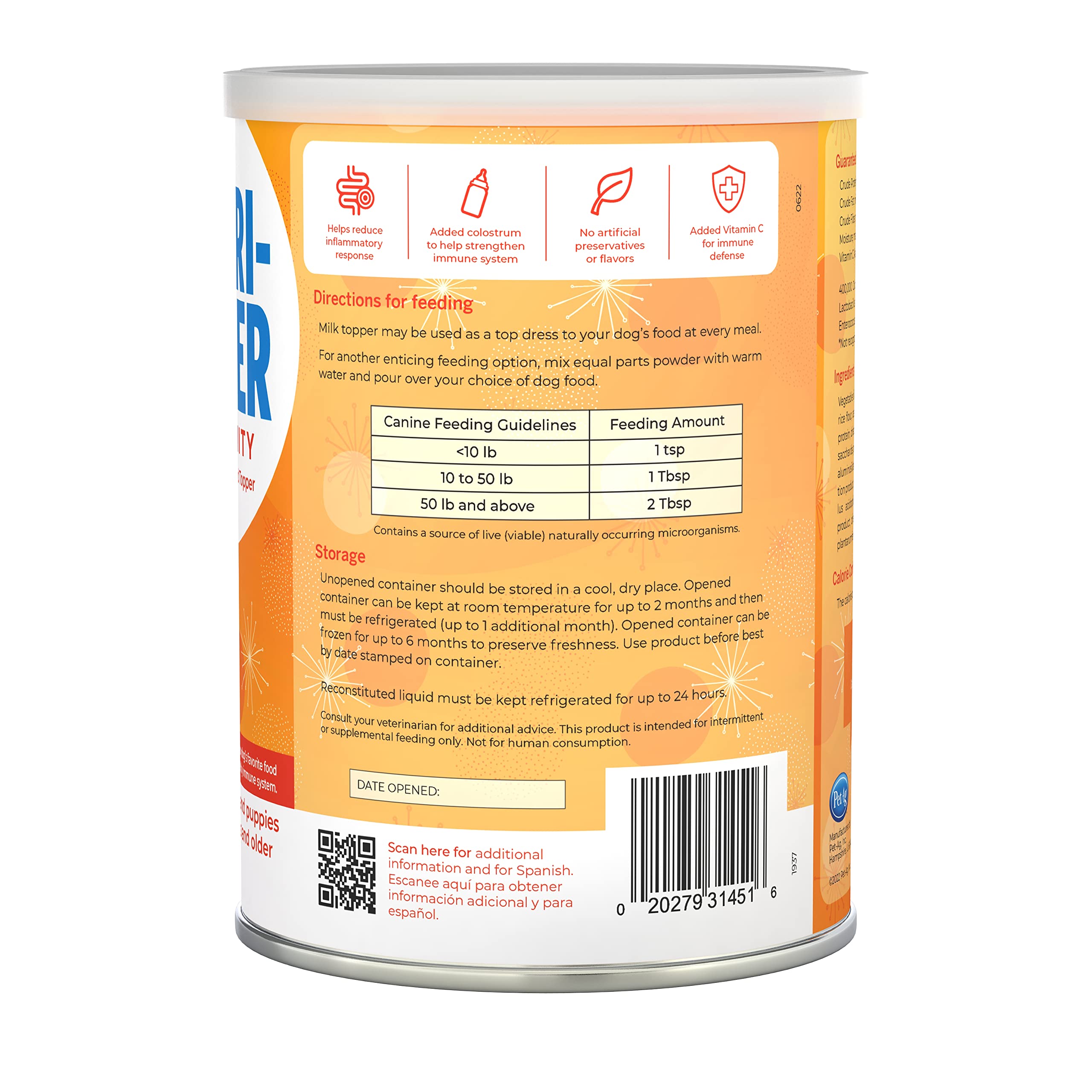 PetAg Nutri-Mixer Immunity Milk-Based Dog Food Topper - 12 Oz  