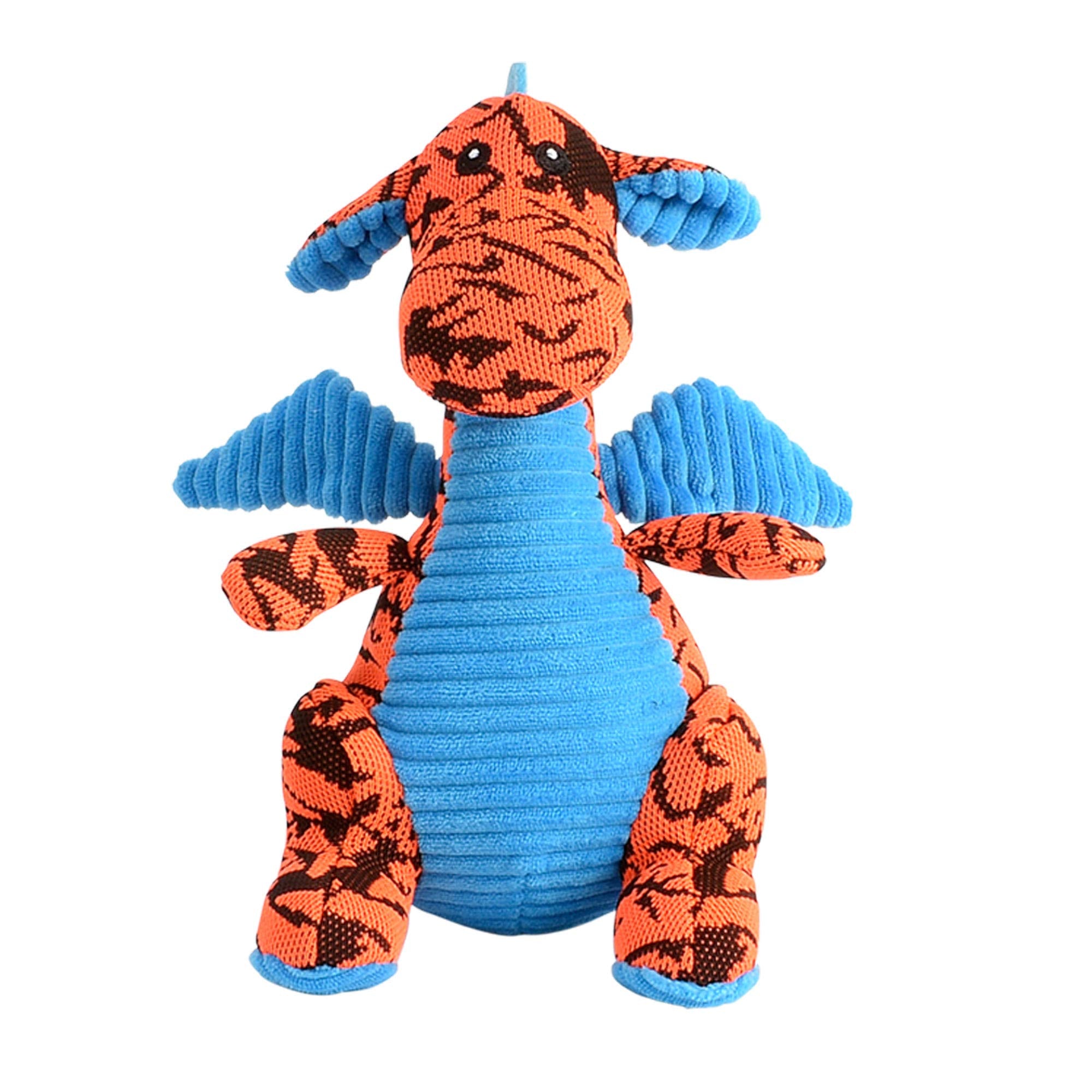 Multipet Retro Dragons Squeak and Plush Dog Toy - Assorted - 10