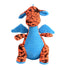 Multipet Retro Dragons Squeak and Plush Dog Toy - Assorted - 10" Inches  