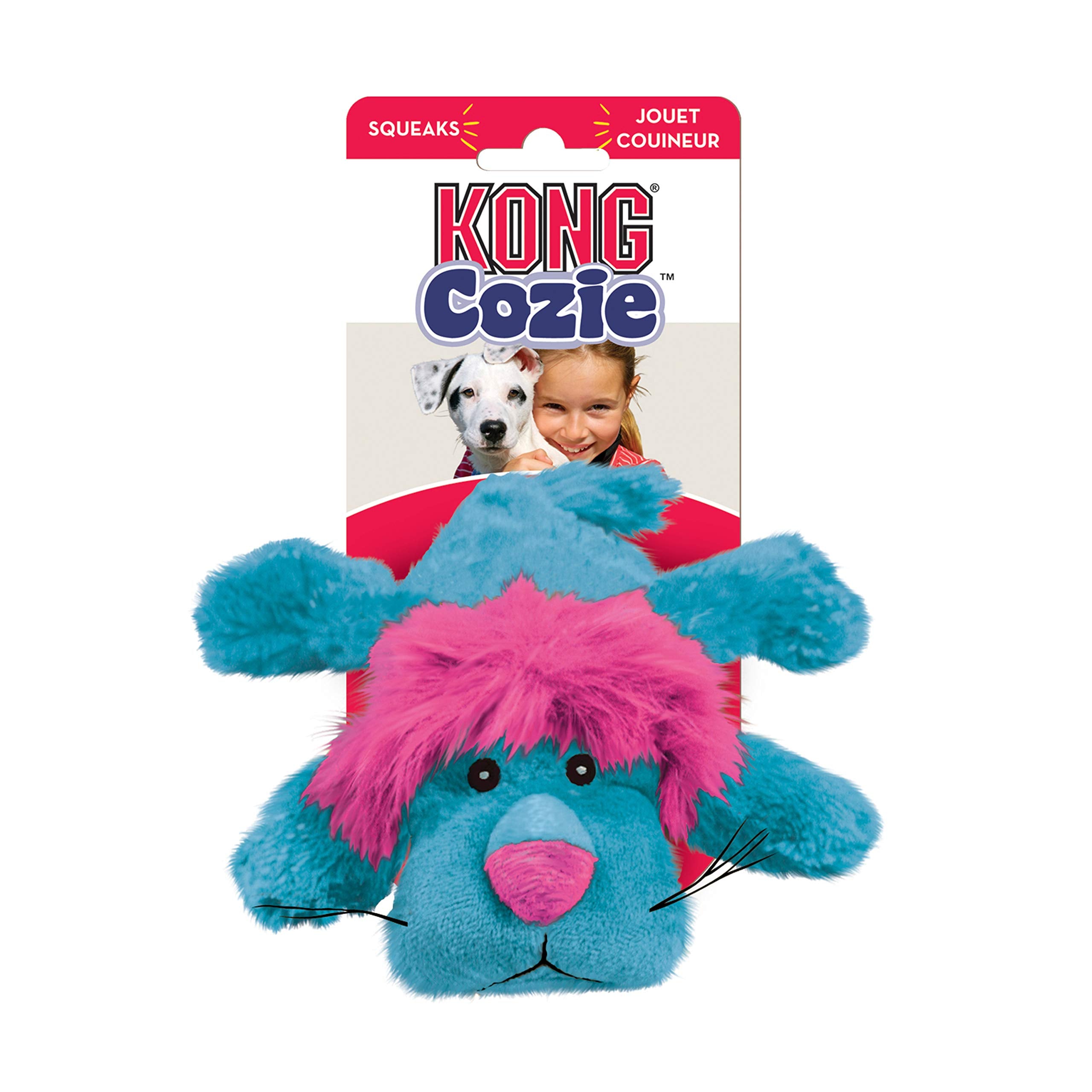 Kong Cozie King Lion Squeak and Plush Dog Toy - Medium  