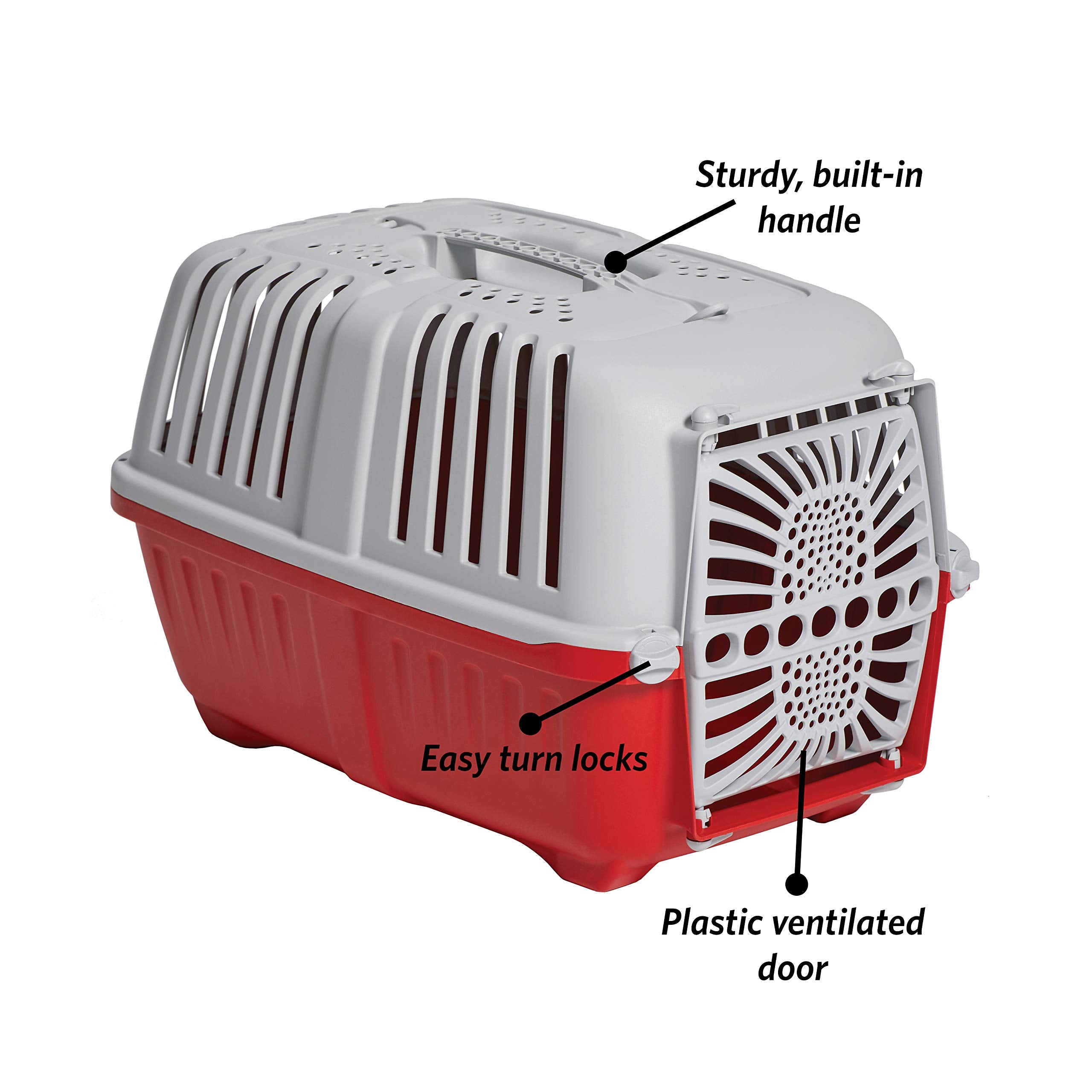 Midwest Spree Hard-Sided Travel Cat and Dog Kennel Carrier - Red - 22