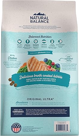 Natural Balance Original Ultra Ultra Chicken and Barley Broth Coated Dry Dog Food - 4 Lbs