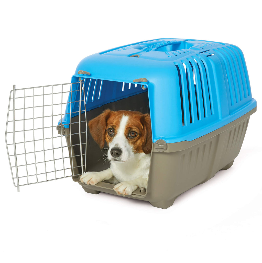 Midwest Spree Hard-Sided Travel Cat and Dog Kennel Carrier - Blue - 24" X 15.5" X 15" I...