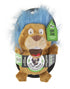 GoDog Silent Squeak Crazy Hairs Lion Plush Dog Toy with Chew-Guard Tech - Small  