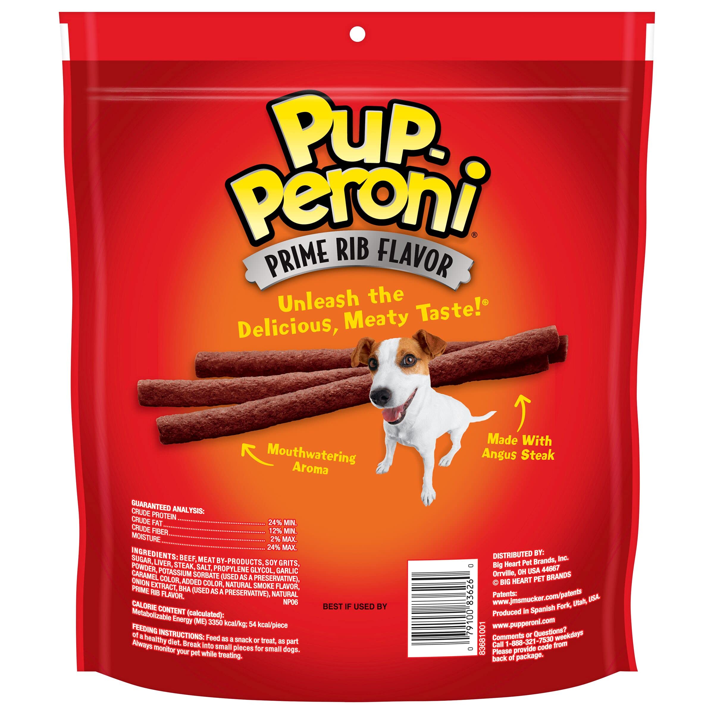 Pup-Peroni Prime Rib Beef Flavored Soft and Chewy Dog Treats 22.5 Oz - Case of 4  