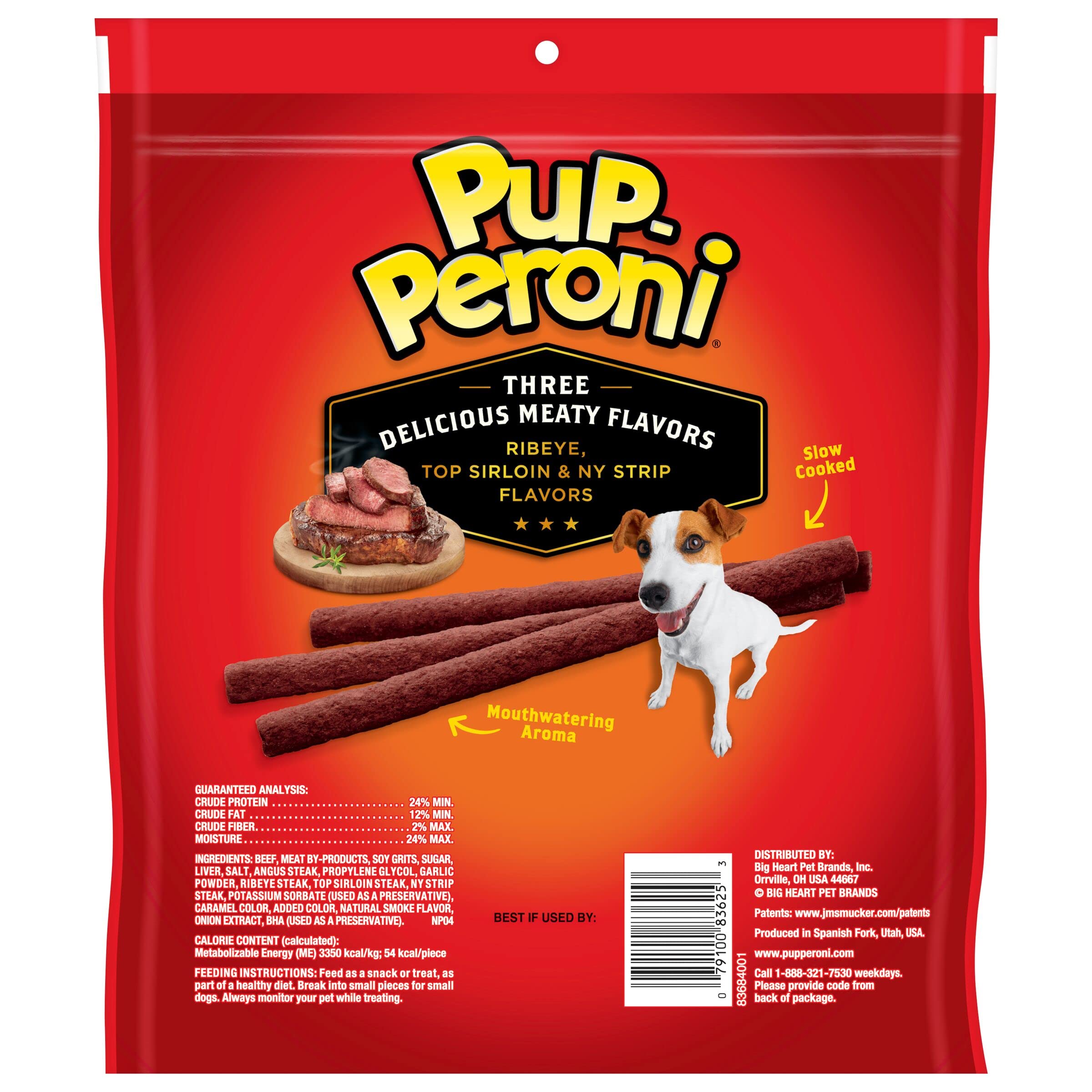 Pup-Peroni Triple Steak Flavored Soft and Chewy Dog Treats - 22.5 Oz - Case of 4  