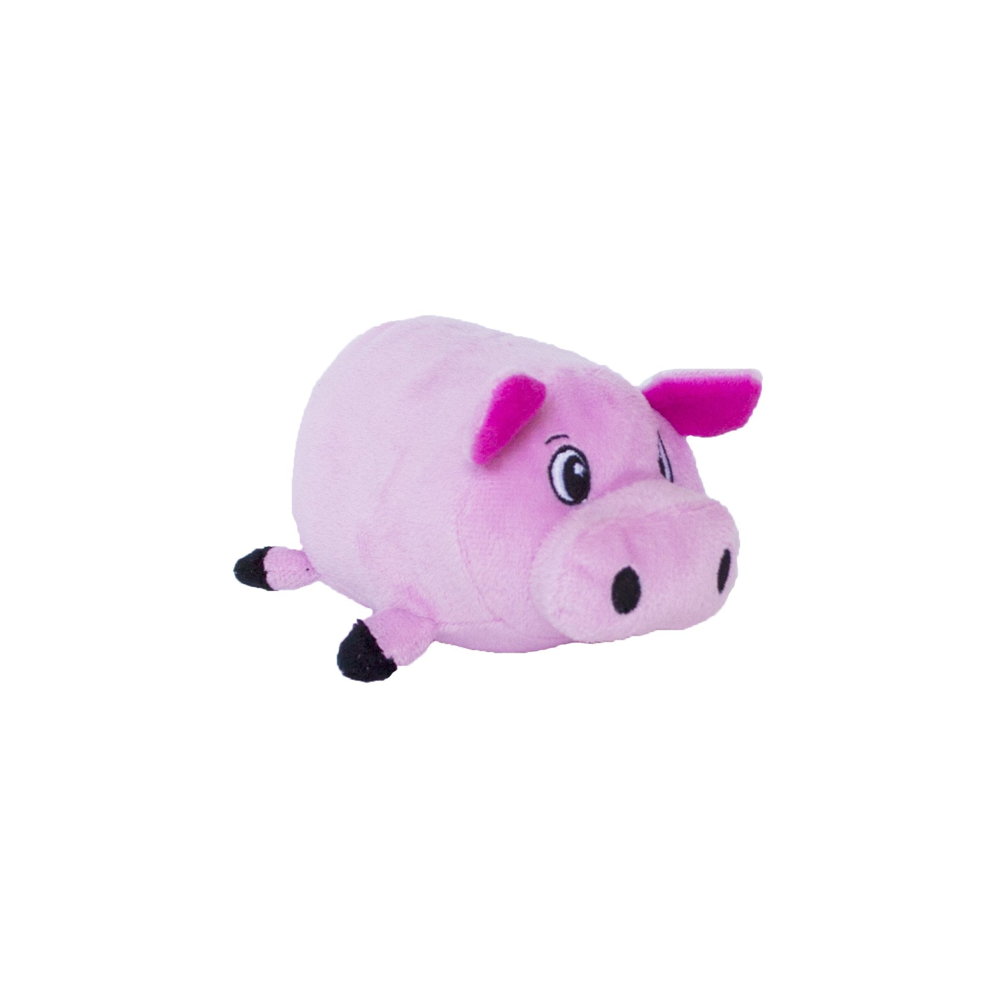 Outward Hound Invinceables No-Stuffing Durable Pig Soft Squeak Dog Toy - Pink - Extra Small  