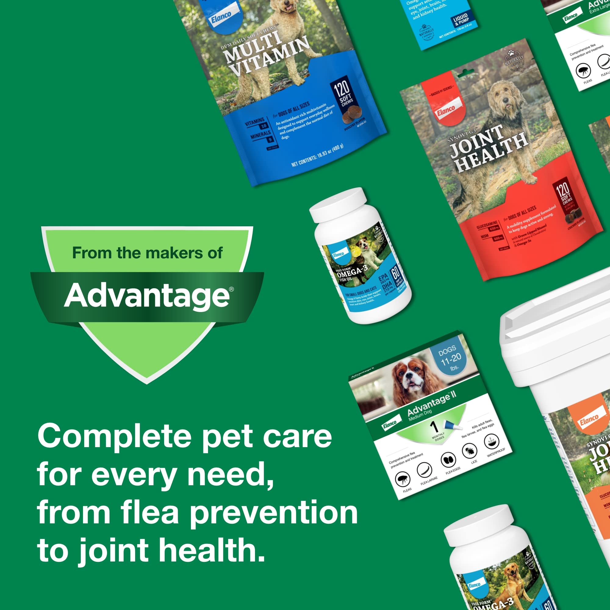 Elanco Advantage II Medium Dog 6-Month Dose Flea and Tick Spot-on Treatment - 11-20 Lbs - Teal -  6 Pack