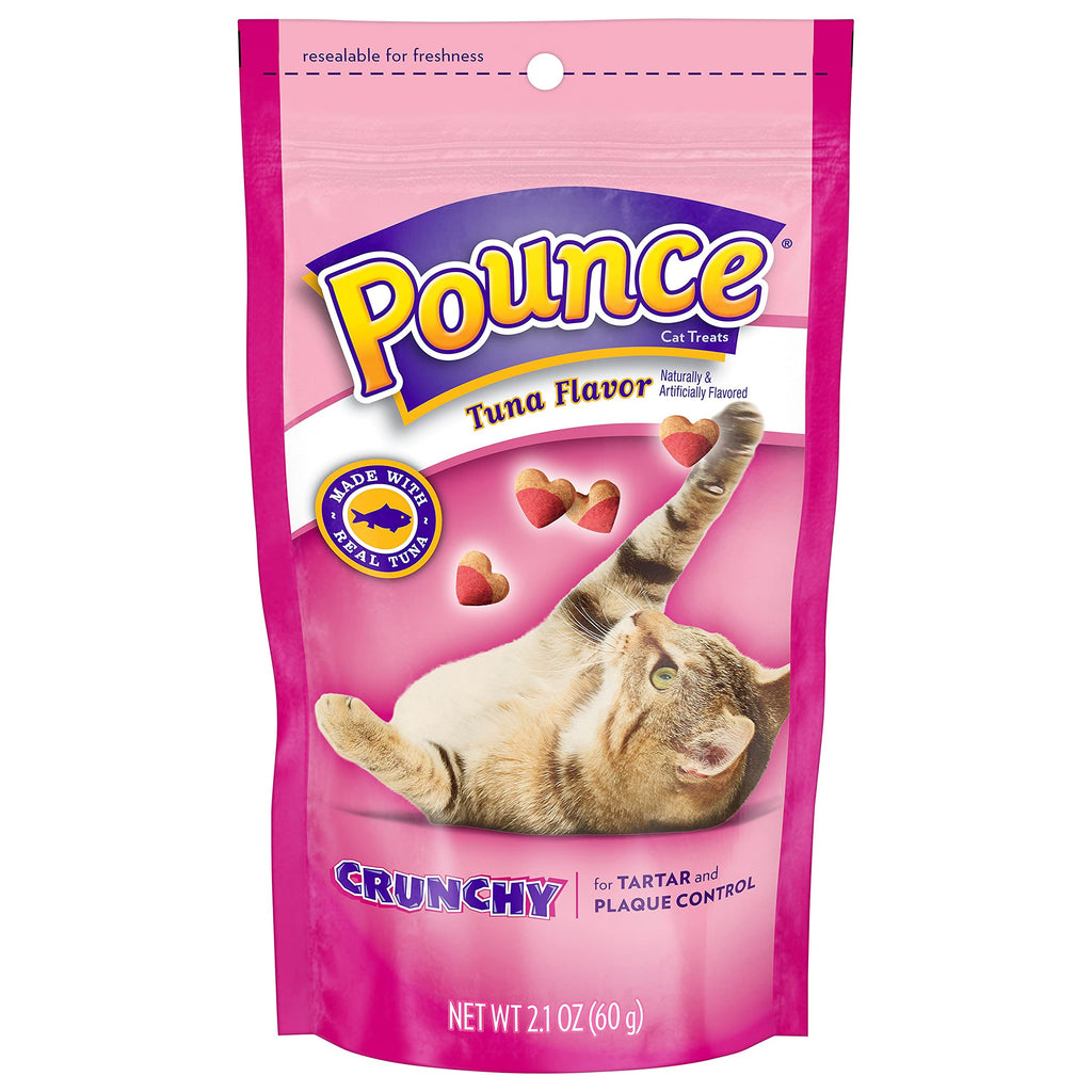 JB Smucker's Pounce Tartar Control Tuna Crunchy Cat Treats - 2.1 Oz - Case of 12  