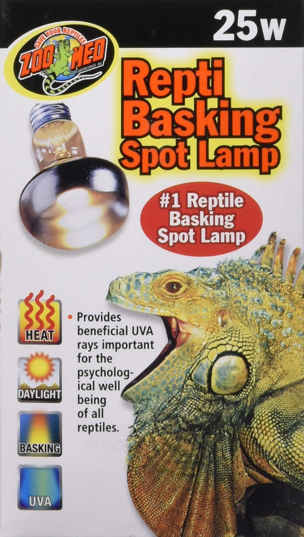 Zoo Med Laboratories Repti Basking Reptile Heating Spot Lamp - 25 Watt  