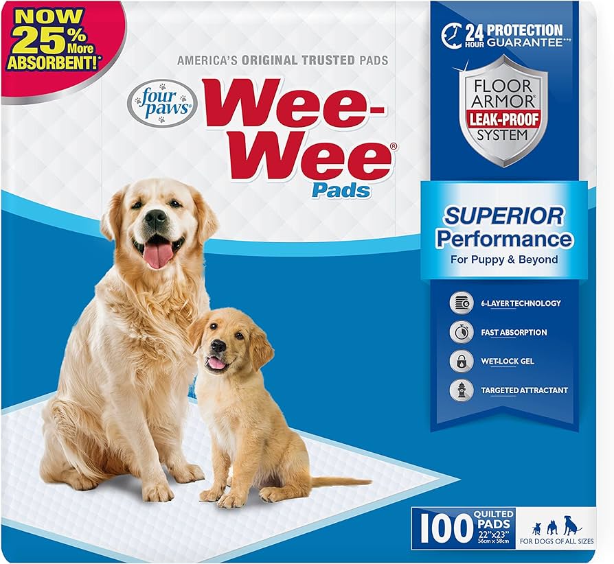 Four Paws Wee-Wee Pads Dog Training Pads - 22 X 23 In - 100 Pack