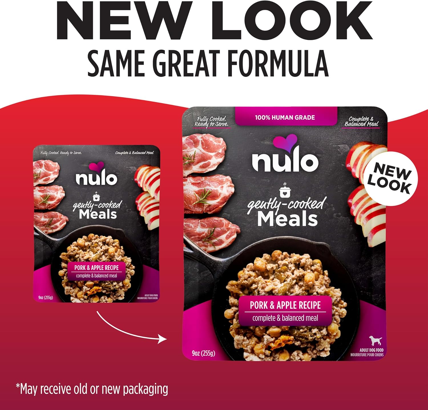 Nulo Gently Cooked Meals Pork and Apple Recipe Adult Wet Dog Food Pouch - 9 Oz