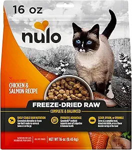 Nulo Freestyle Grain-Free Probiotic and Digestive Health Chicken and Salmon Freeze-Dried Raw Cat Food - 16 Oz Default Title