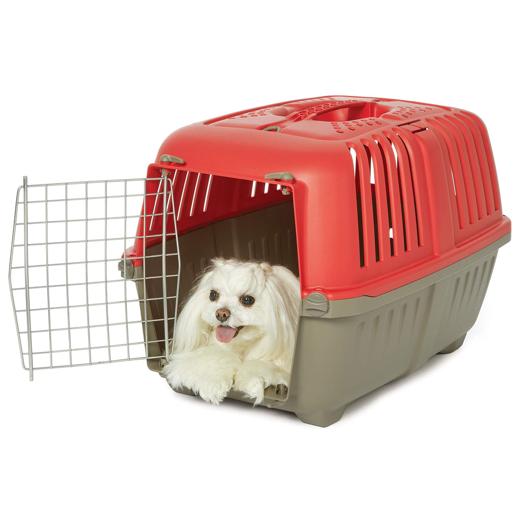 Midwest Spree Hard-Sided Travel Cat and Dog Kennel Carrier - Red - 24" X 15.5" X 15" In...