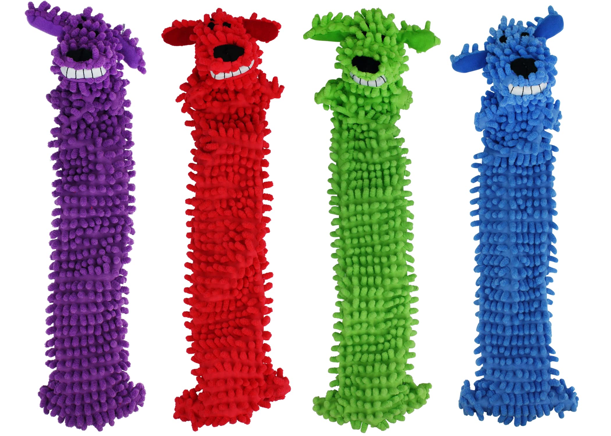 Multipet Loofa Squeak and Plush Dog Toy - Assorted - Small - 12" Inches  