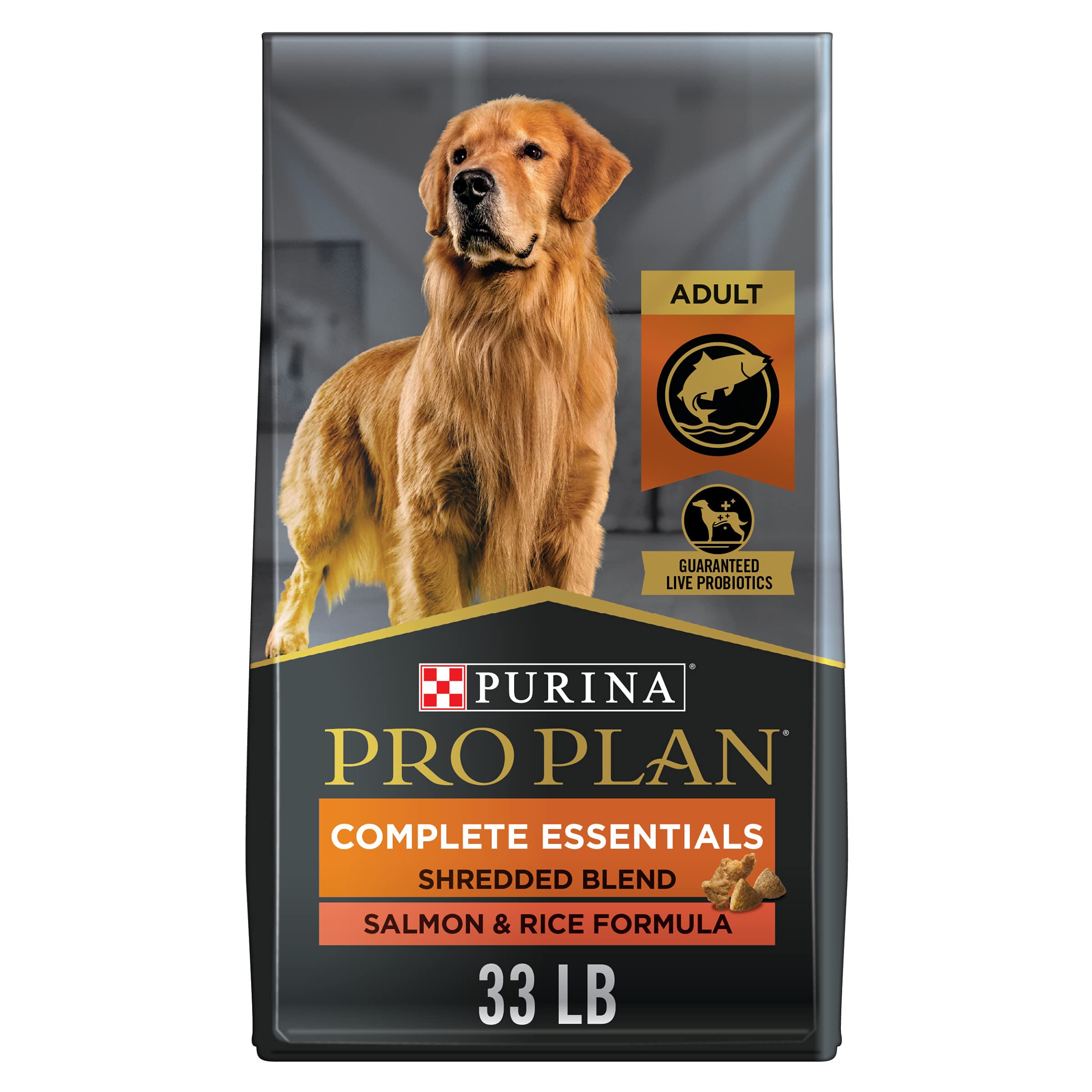 Purina Pro Plan Complete Essential Shredded Blend Salmon and Rice Dry Dog Food - 17 Lbs  