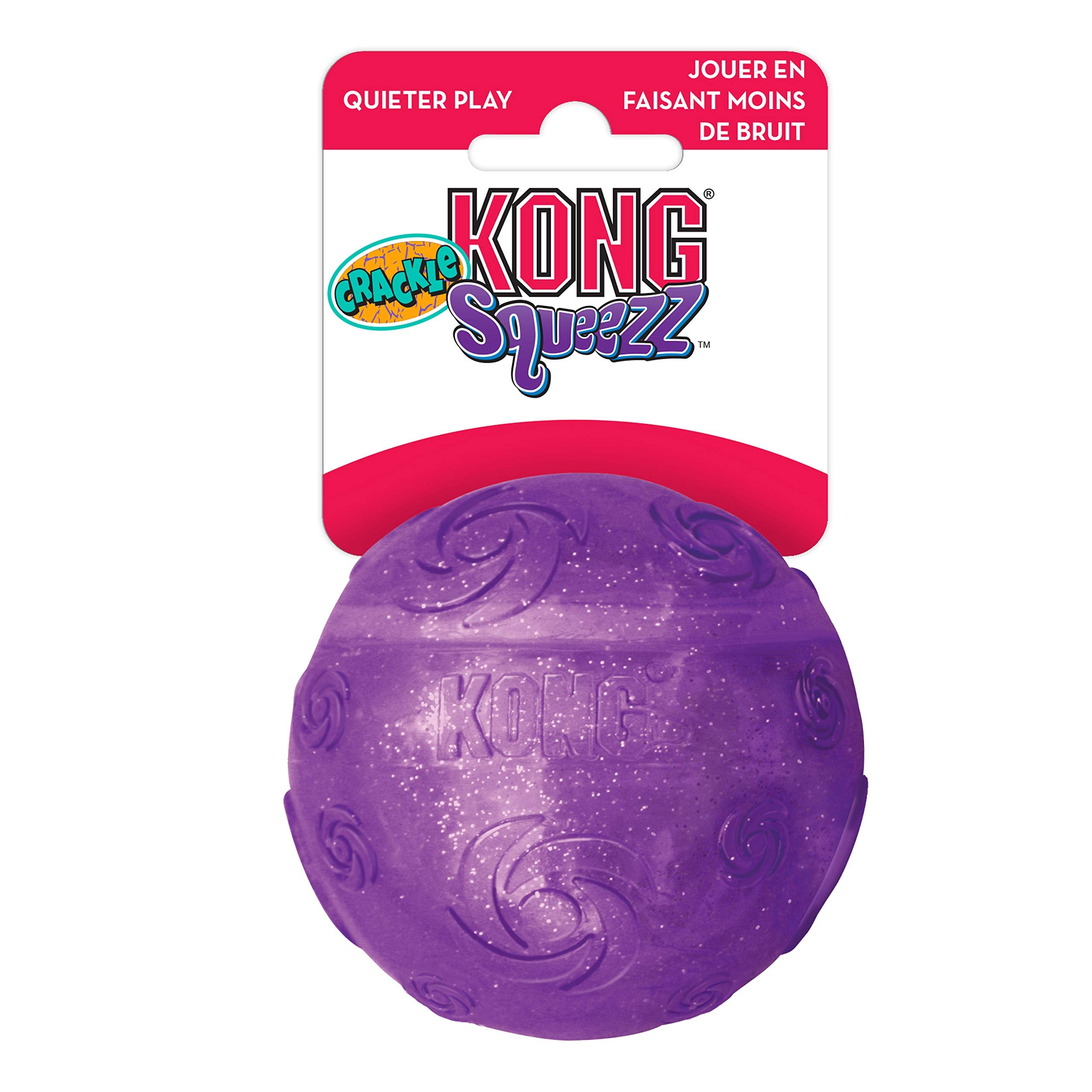 Kong Squeezz Crackle Ball Fetch Dog Toy - Medium  