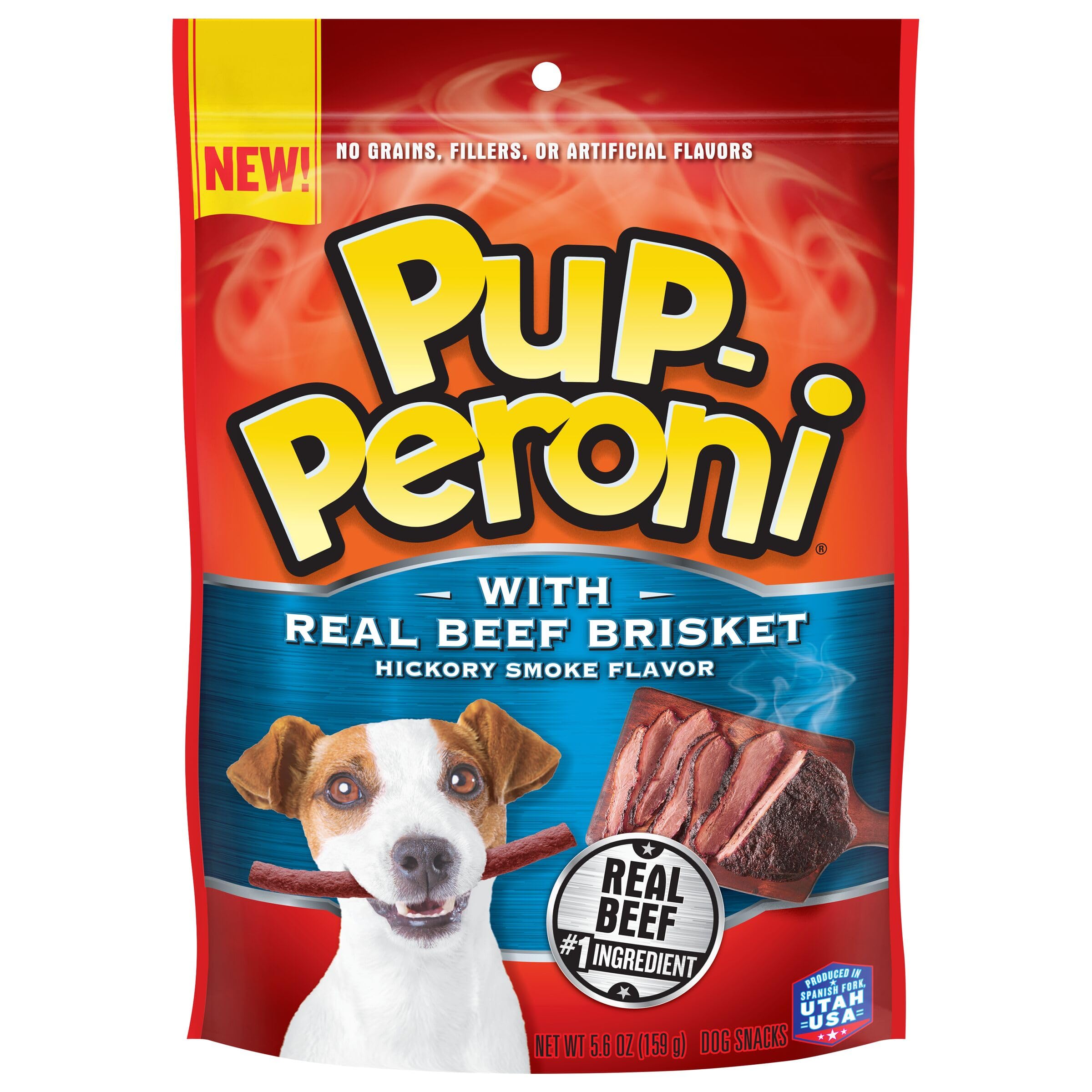 Pup-Peroni Beef Brisket Hickory Smoke Flavor Soft and Chewy Dog Treats - 20.5 Oz - Case of 4  