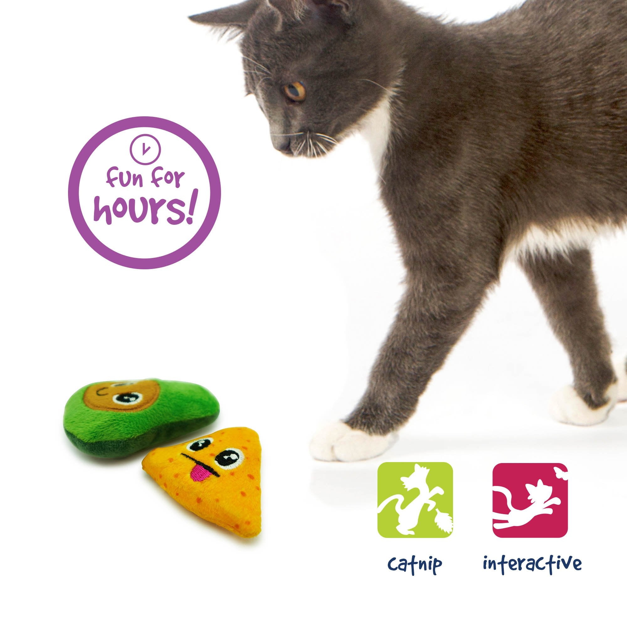 Snugarooz Nacho Kitty Crinkle and Plush Catnip Cat Toy  