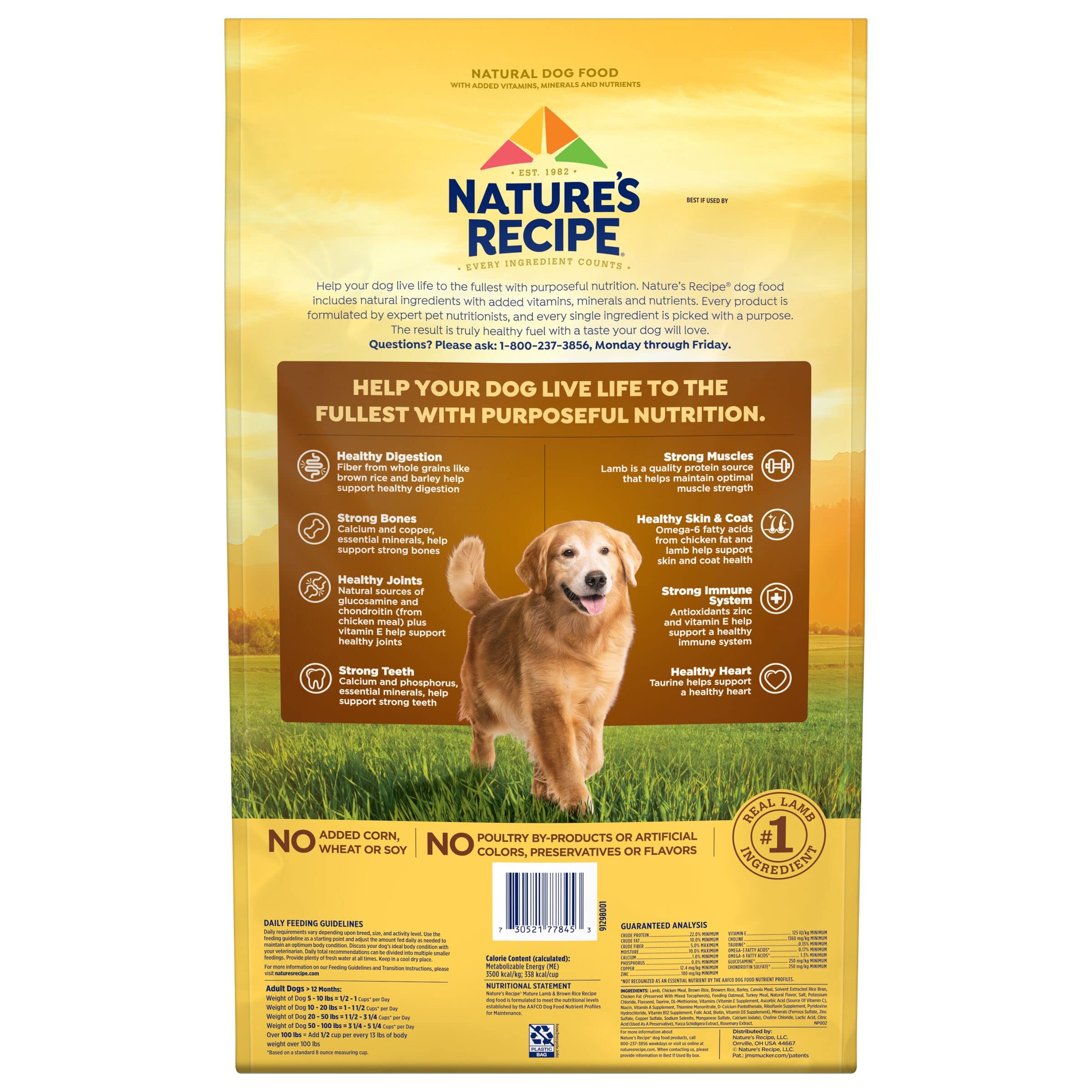 Nature's Recipe Lamb and Rice Mature Senior Dry Dog Food - 24 Lbs  