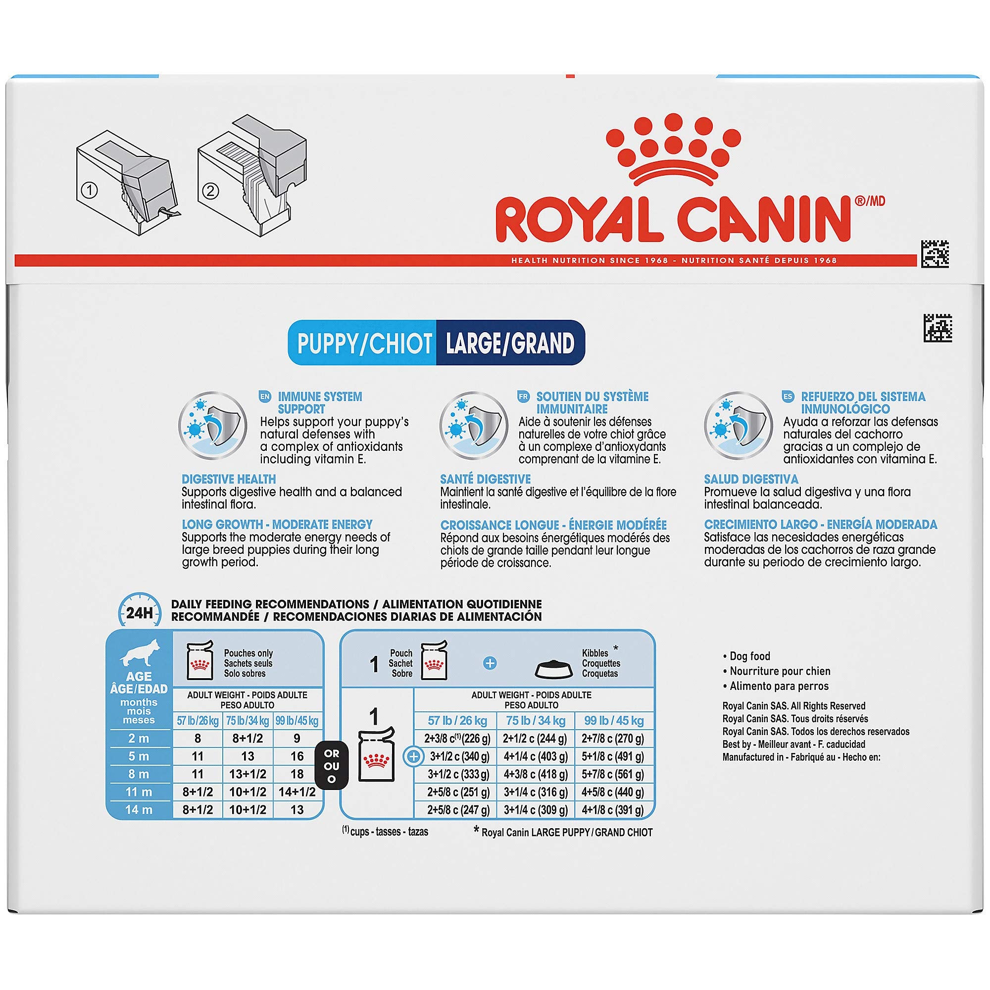 Royal Canin Size Health Nutrition Chunks in Gravy Large-Breed Puppy Wet Dog Food Pouch - 4.9 Oz - Case of 10  