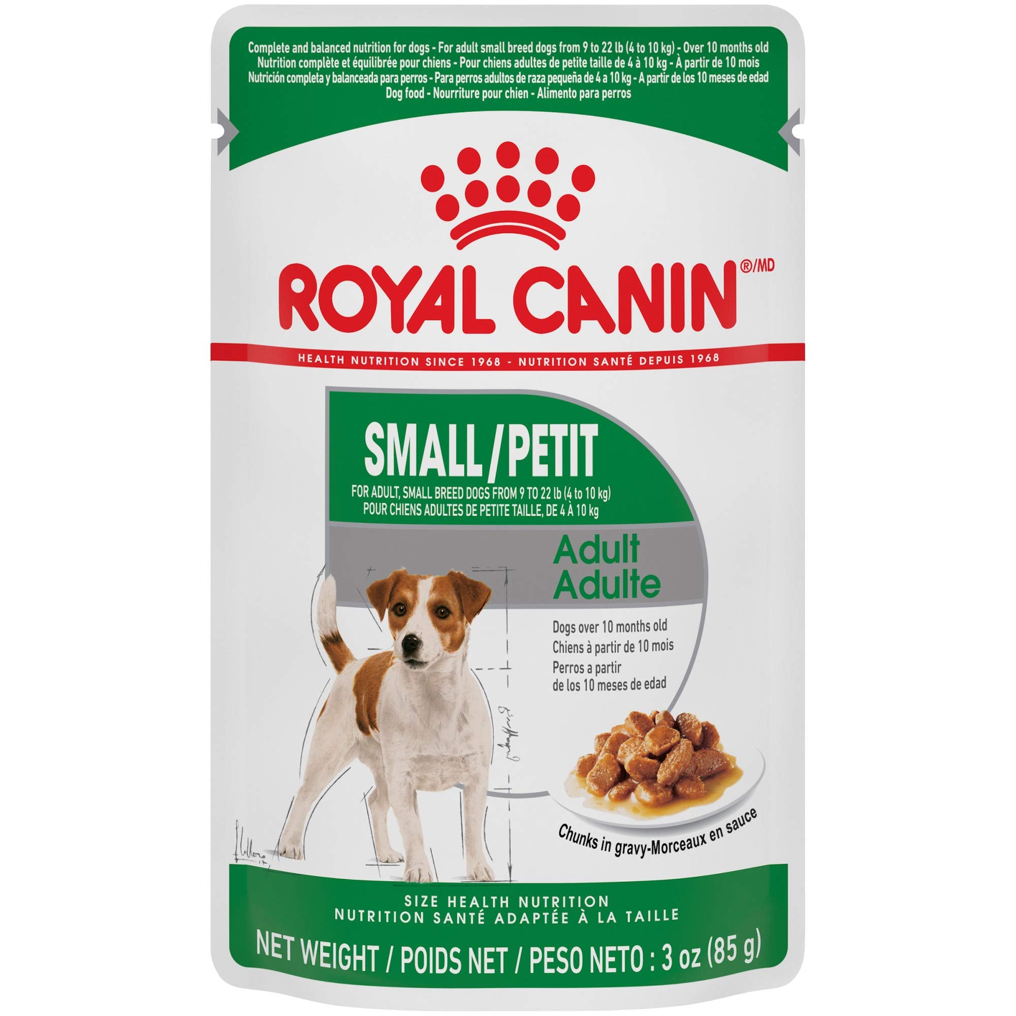 Royal Canin Size Health Hutrition Chunks in Gravy Small-Breed Adult Wet Dog Food Pouch - 3 Oz - Case of 12  