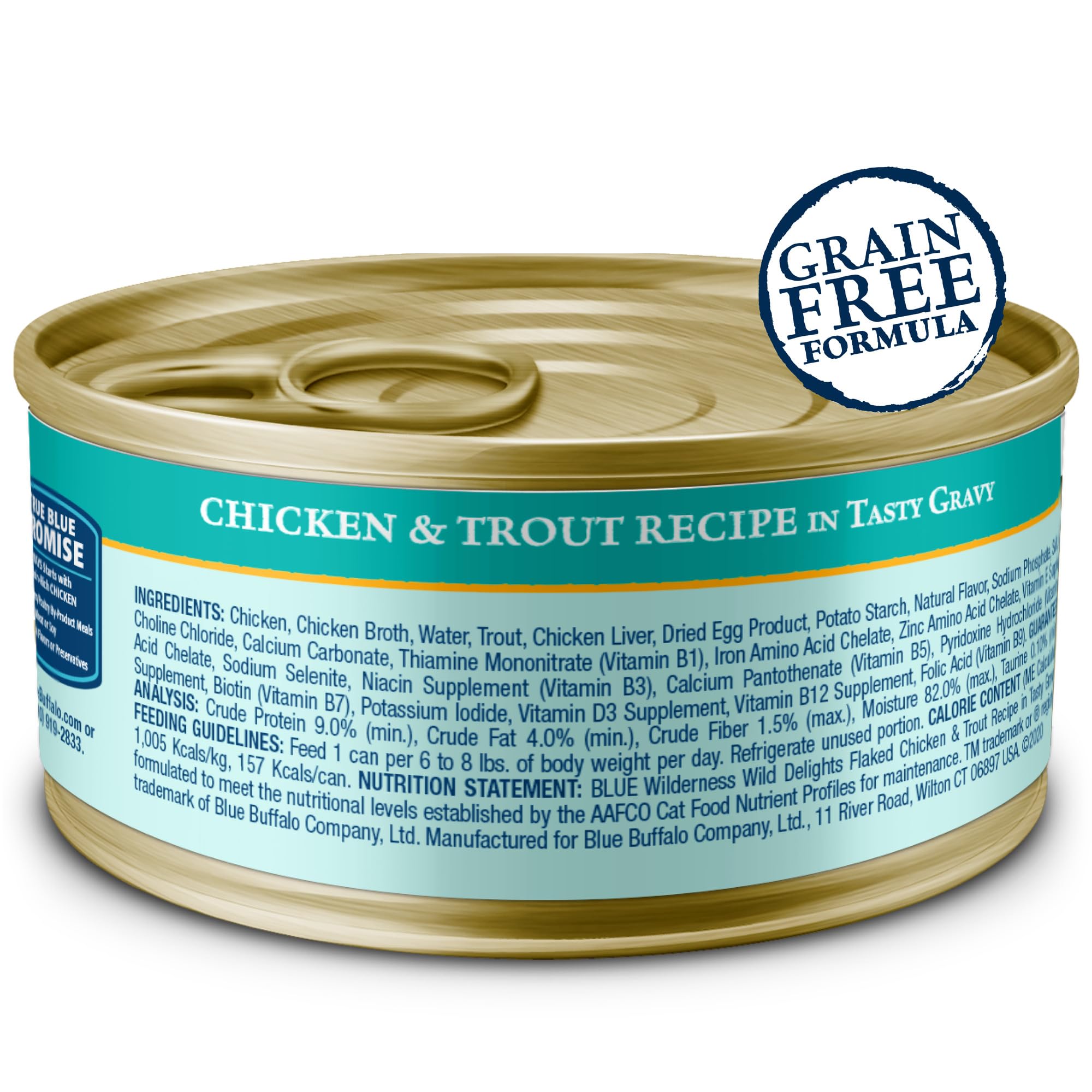 Blue Buffalo Wilderness Devine Delights Chicken and Trout Canned Cat Food - 5.5 Oz - Case of 24  