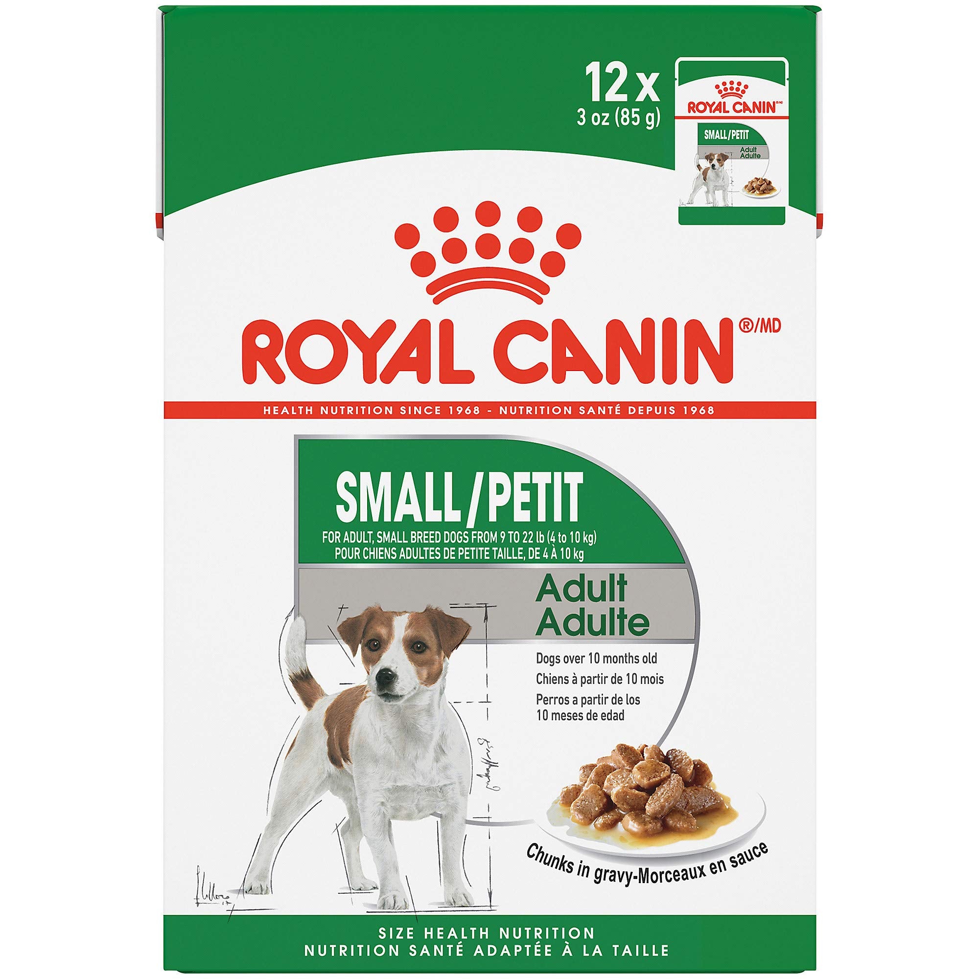 Royal Canin Size Health Hutrition Chunks in Gravy Small-Breed Adult Wet Dog Food Pouch - 3 Oz - Case of 12  