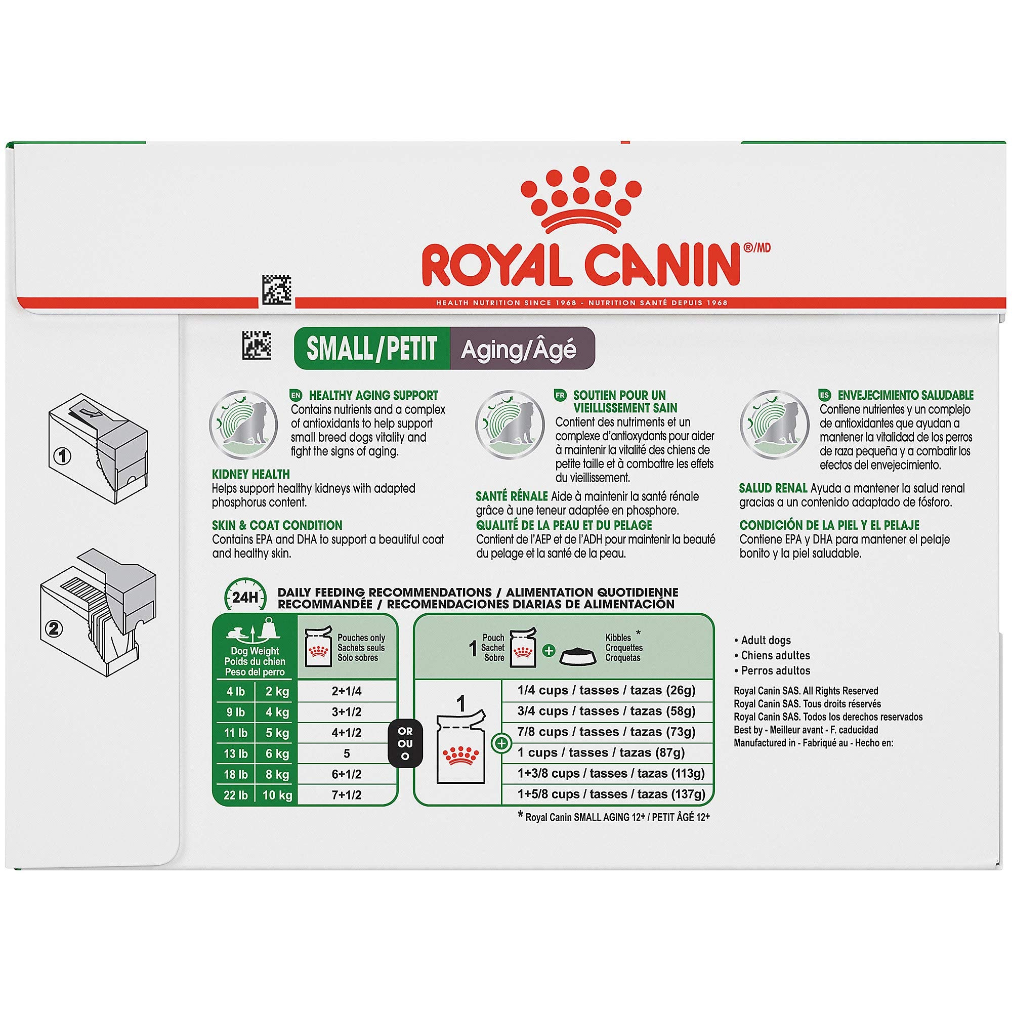 Royal Canin Size Health Nutrition Chunks in Gravy Small-Breed Aging Adult Senior 12+ Wet Dog Food Pouch - 3 Oz - Case of 12  