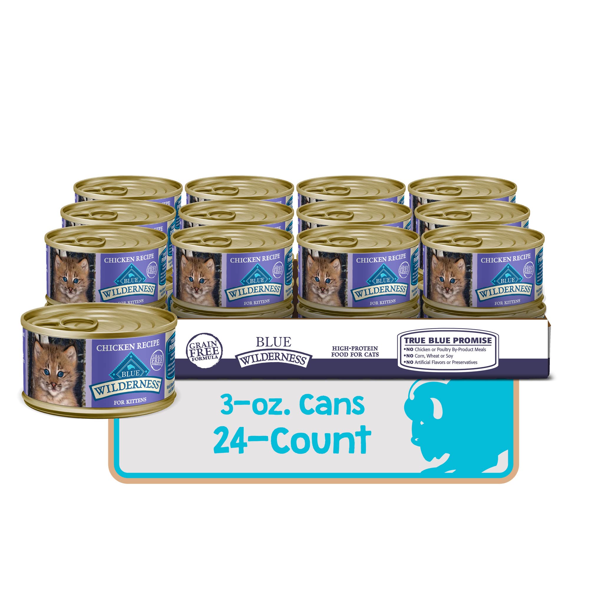 Blue Buffalo Wilderness Devine Delights Chicken and Turkey Kitten Canned Cat Food - 3 Oz - Case of 24  