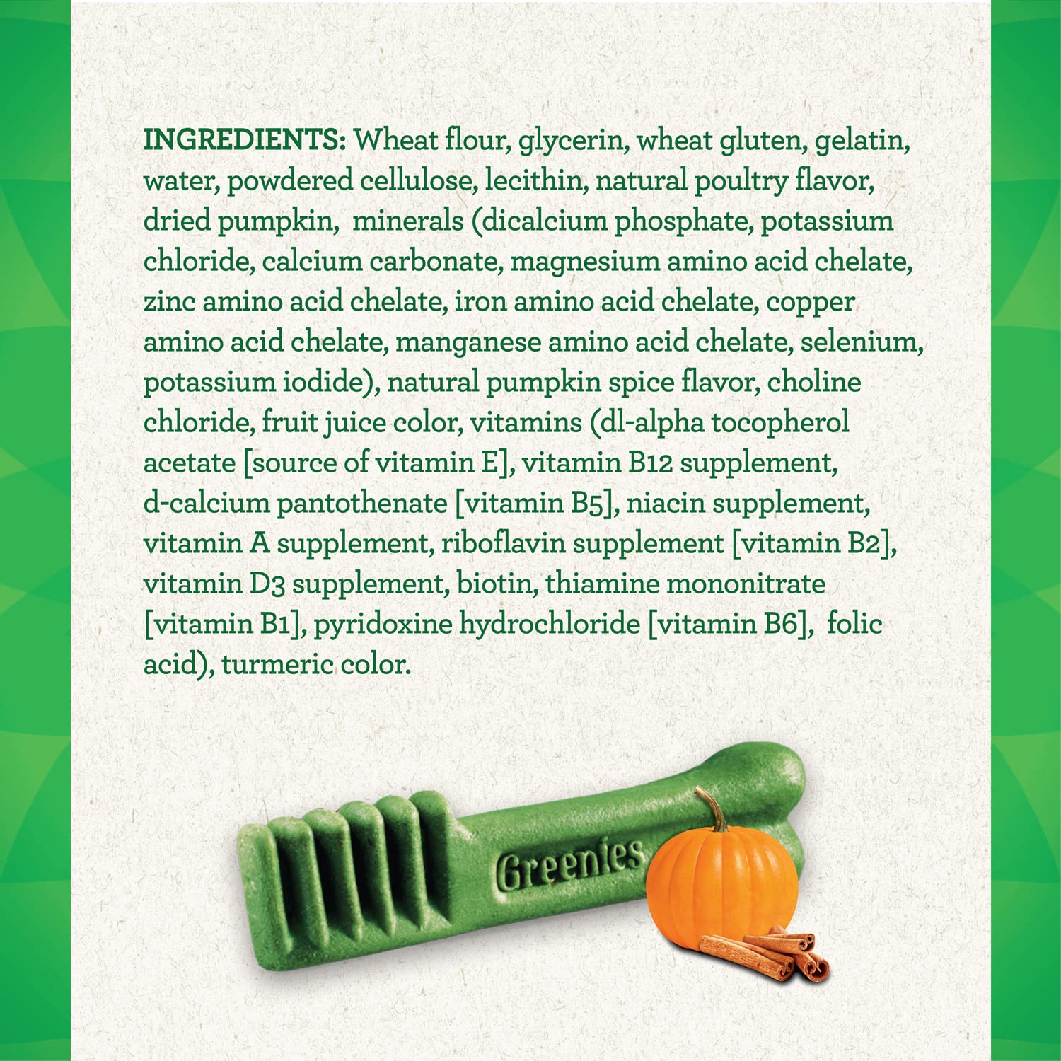 Greenies Pumpkin Spice Dental Dog Chews - Teenie - 3 Oz  