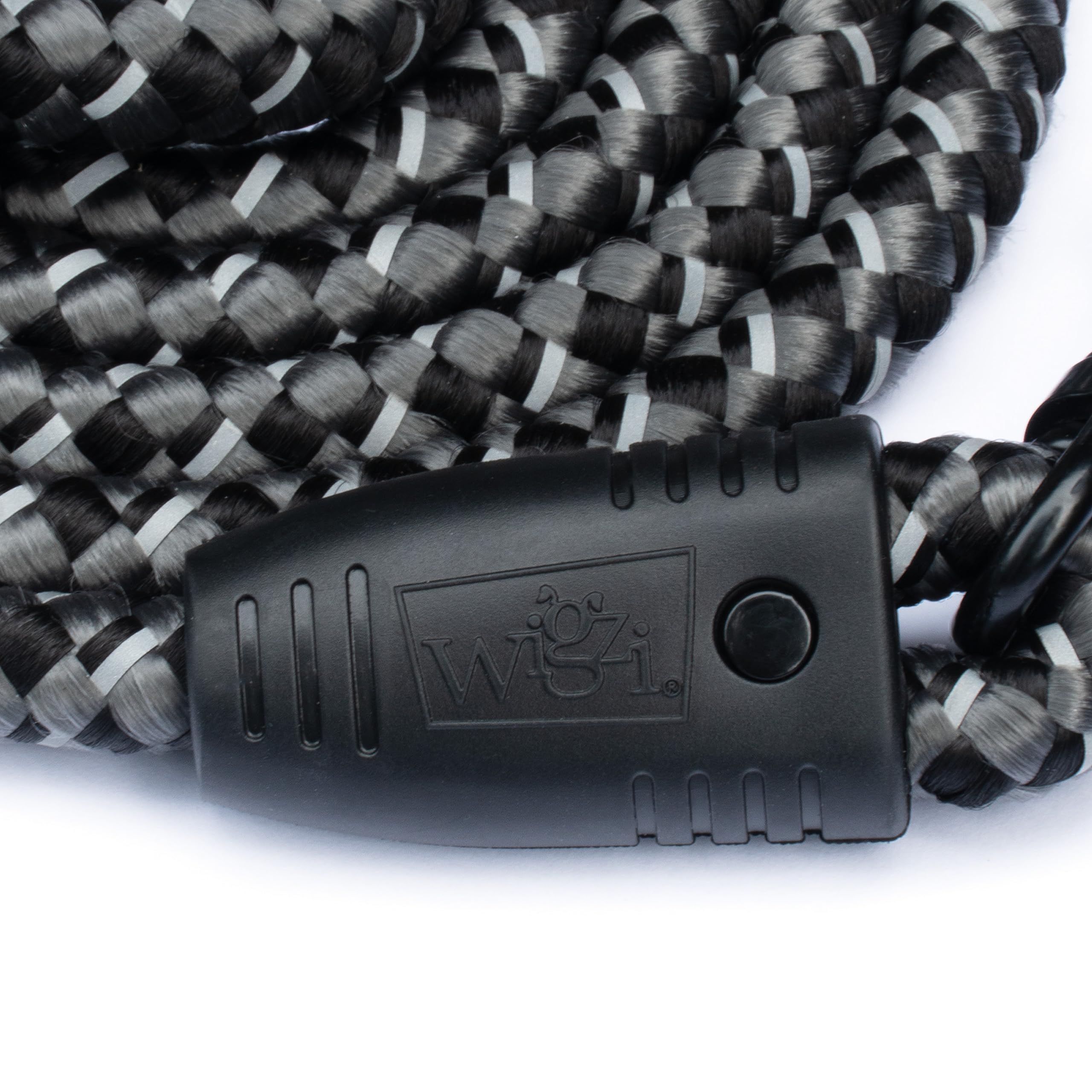 Wigzi Flex Walk Reflective Bungi Cable Dog Leash - Black - 6 Feet  