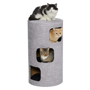 Midwest Homes Feline Nuvo Nova 3-Story Cat Condo House - L:16.5" X W:16.5" X H: 29.5"